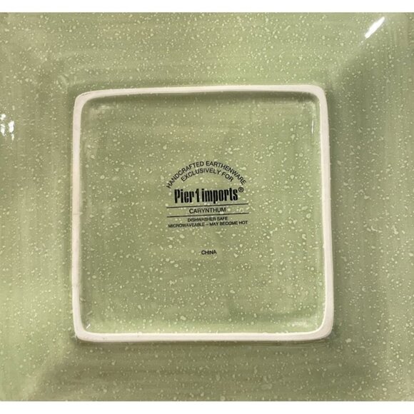 Pier 1 Imports Carynthum Floral Square Salad Luncheon‎ Plates Plate 9” Set of 2 - Picture 2 of 3
